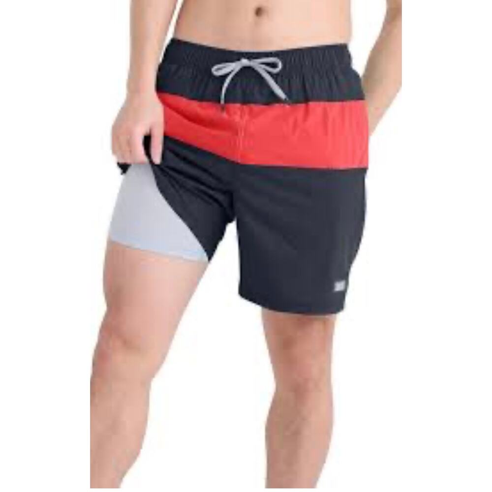 SAXX men's swim Trunks India Ink/Hibiscus size L (new)